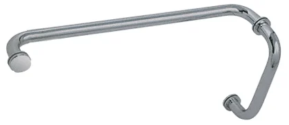 Glass Shower Door 8" Pull Handle and 18" Towel Bar Set, Brushed Nickel – CRL BM8X18BN