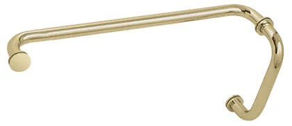 Glass Shower Door 8" Pull Handle and 18" Towel Bar Set, Satin Brass – CRL BM8X18SB