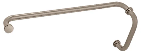 Glass Shower Door 8" Pull Handle and 22" Towel Bar Set, Brushed Nickel – CRL BM8X22BN