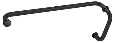 Glass Shower Door 8" Pull Handle and 24" Towel Bar Set, Matte Black – CRL BM8X24MBL