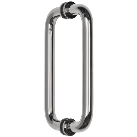 CRL 8" Back-to-Back Tubular Pull Handle, Polished Chrome