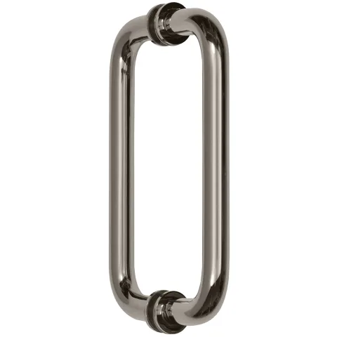 CRL 8" Back-to-Back Tubular Pull Handle, Polished Nickel