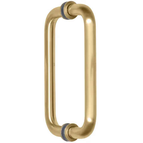 CRL 8" Back-to-Back Tubular Pull Handle, Satin Brass