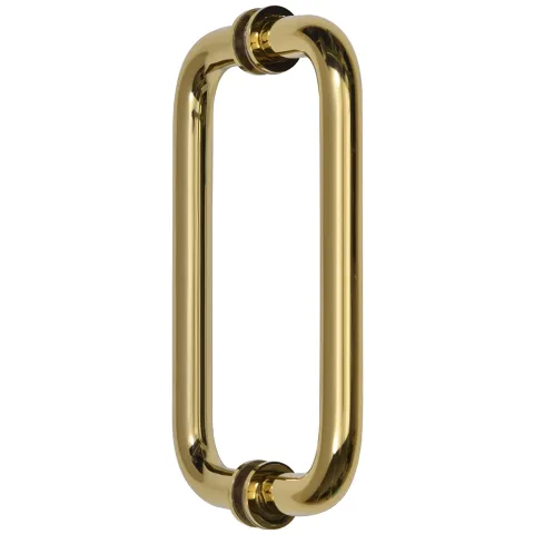 CRL 8" Back-to-Back Tubular Pull Handle, Unlacquered Brass
