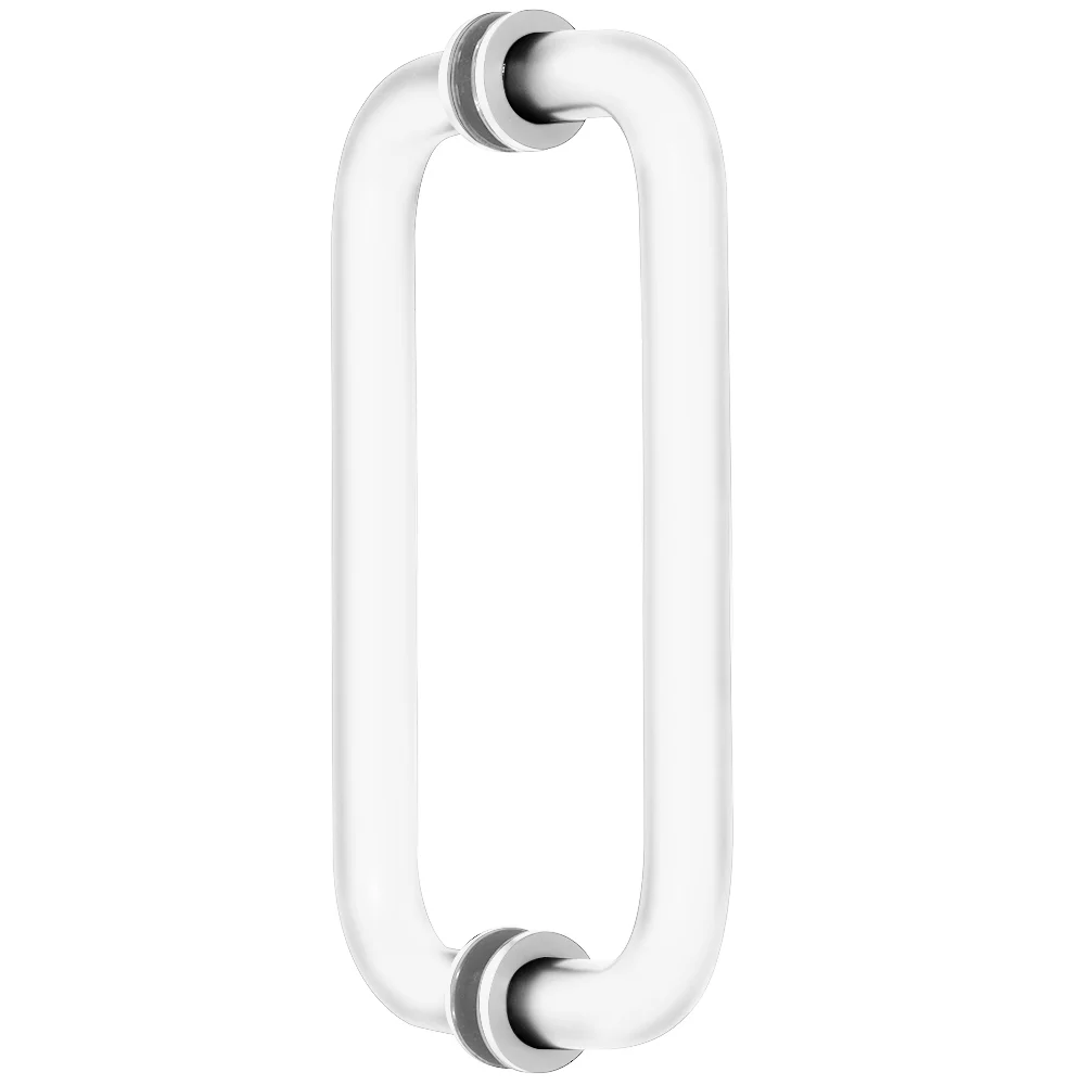 Shower Door 8" Back-to-Back Tubular Pull Handle, Gloss White – CRL BM8X8W