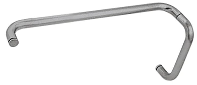 Glass Shower Door 8" Pull Handle and 18" Towel Bar Set (No Metal Washers), Brushed Nickel – CRL BMNW8X18BN