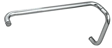 Glass Shower Door 8" Pull Handle and 18" Towel Bar Set (No Metal Washers), Polished Nickel – CRL BMNW8X18PN
