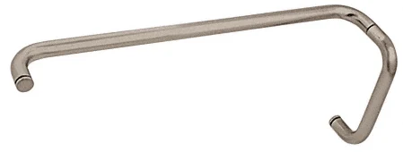 Glass Shower Door 8" Pull Handle and 22" Towel Bar Set Without Metal Washers, Brushed Nickel – CRL BMNW8X22BN