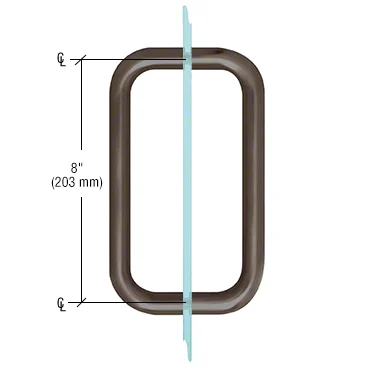 Shower Door 8" Back-to-Back Tubular Pull Handle, No Metal Washers, Oil Rubbed Bronze – CRL BMNW8X80RB