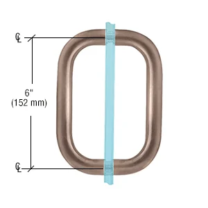 Shower Door 6" Back-to-Back Solid Brass Pull Handle (No Washers), Brushed Bronze – CRL BPD6BBRZ, photo 2