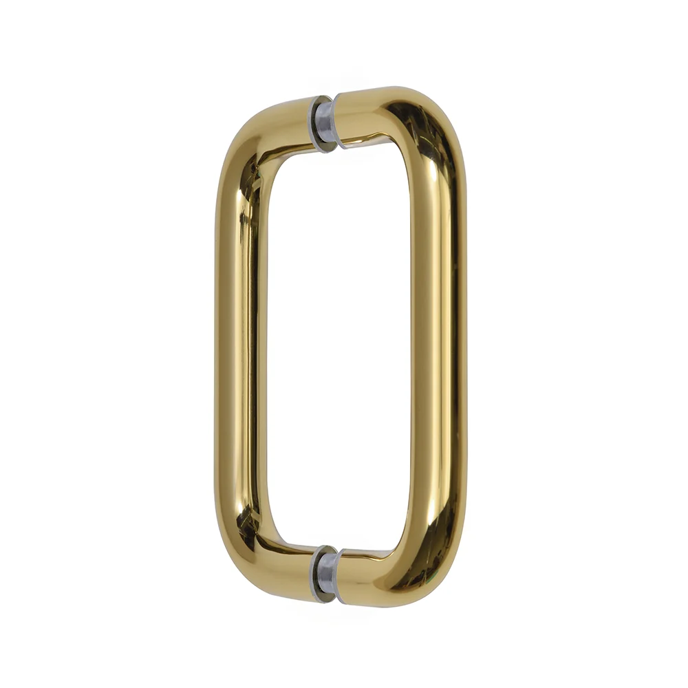 Shower Door 6" Back-to-Back Solid Brass Pull Handle (No Washers), Polished Brass – CRL BPD6BR