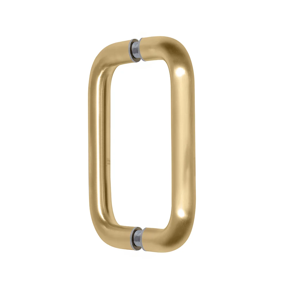 Shower Door 6" Back-to-Back Solid Brass Pull Handle (No Washers), Satin Brass – CRL BPD6SB