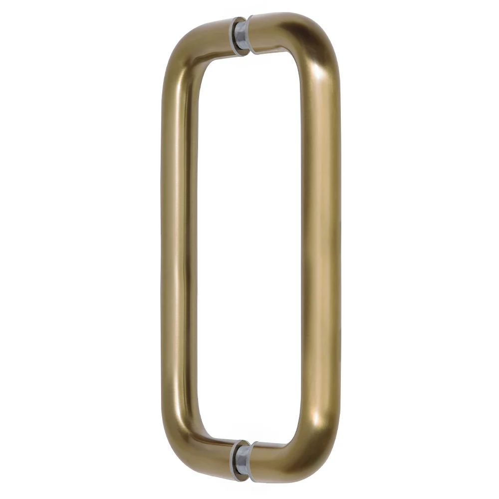 Shower Door 8" Back-to-Back Solid Pull Handle, No Metal Washers, Brushed Bronze – CRL BPD8BBRZ