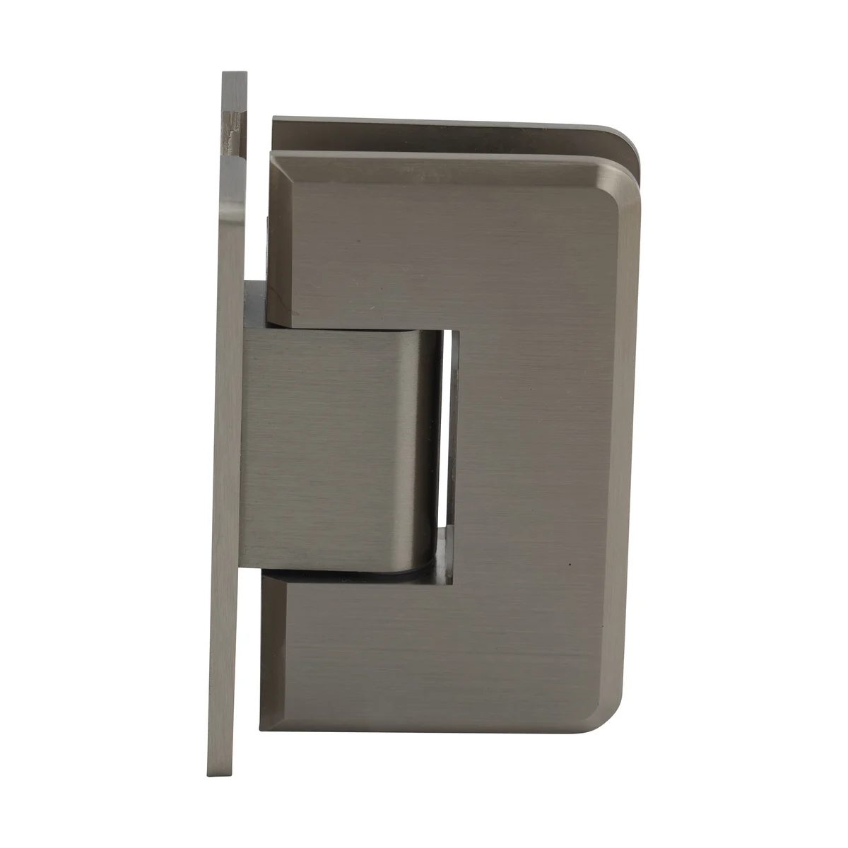 Shower Door Hinge: Cologne 037 Wall Mount, H Back Plate, Brushed Bronze – CRL C0L037BBRZ