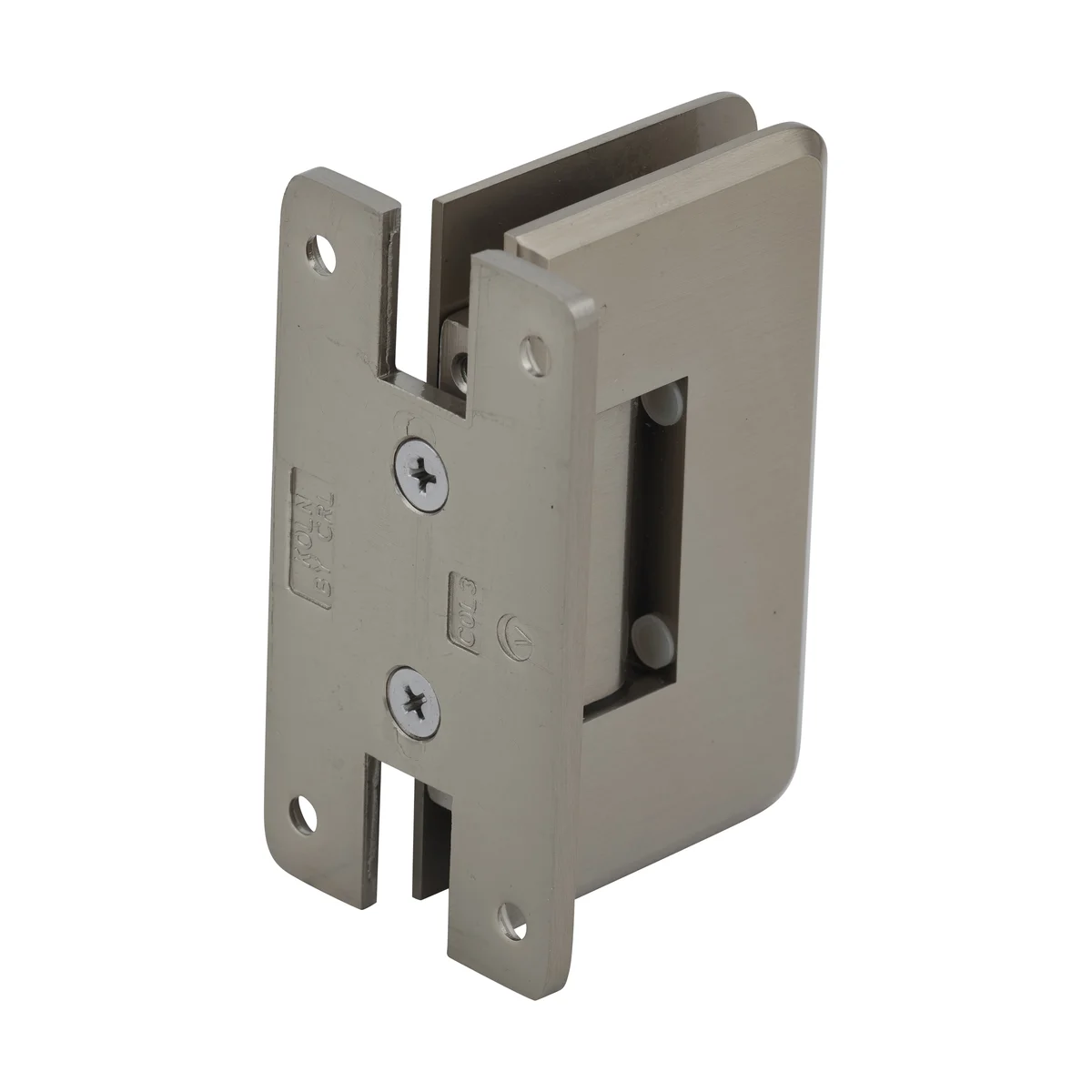 Shower Door Hinge: Cologne 037 Wall Mount, H Back Plate, Brushed Bronze – CRL C0L037BBRZ, photo 3