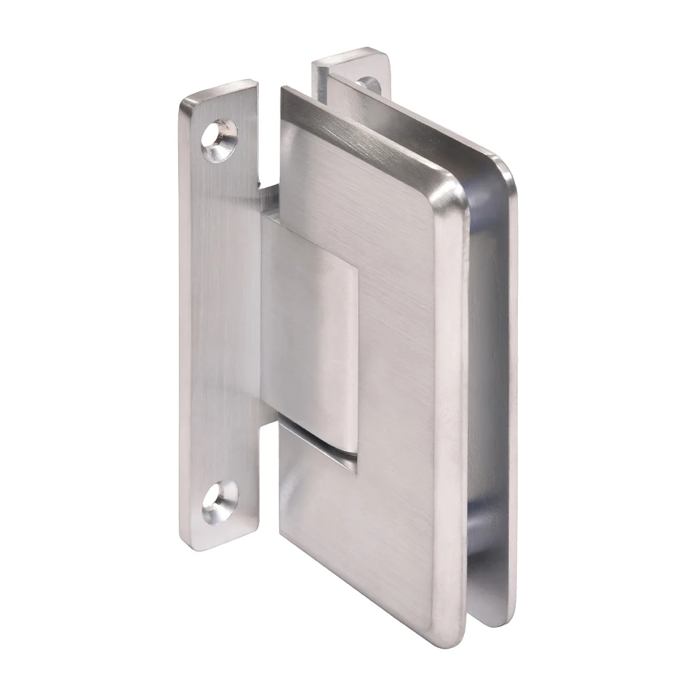 Shower Door Hinge: Cologne 037 Wall Mount, H Back Plate, Brushed Chrome – CRL C0L037BCH