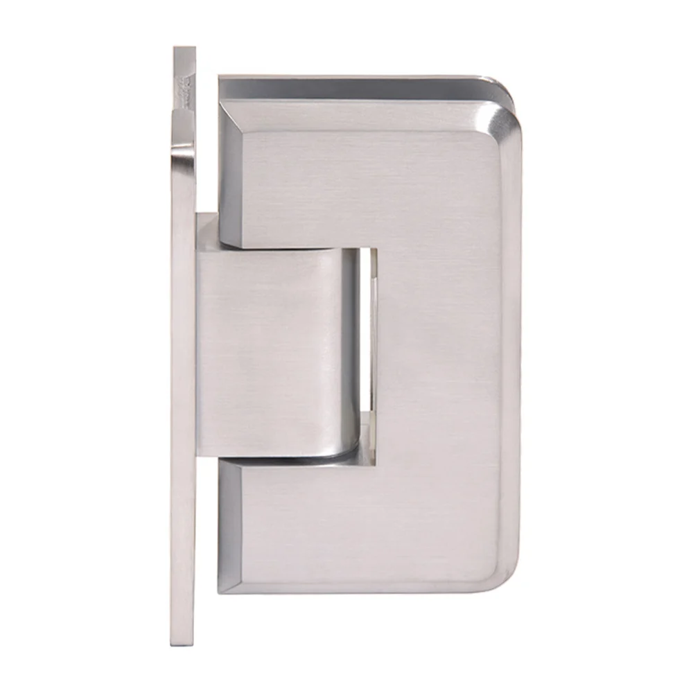 Shower Door Hinge: Cologne 037 Wall Mount, H Back Plate, Brushed Chrome – CRL C0L037BCH, photo 2