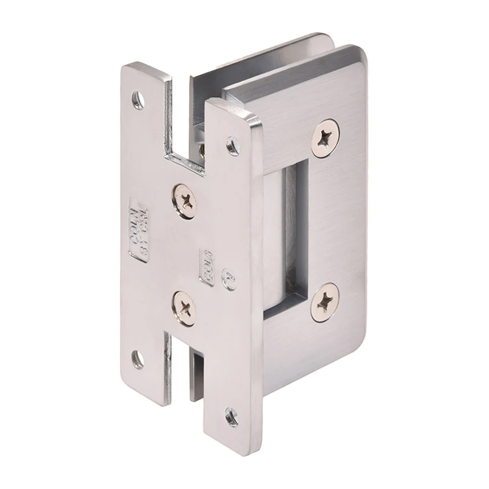 Shower Door Hinge: Cologne 037 Wall Mount, H Back Plate, Brushed Chrome – CRL C0L037BCH, photo 3