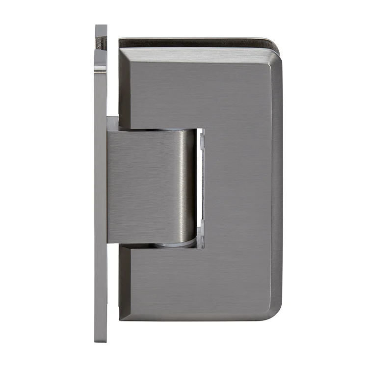 Shower Door Hinge: Cologne 037 Wall Mount, H Back Plate, Brushed Nickel – CRL C0L037BN