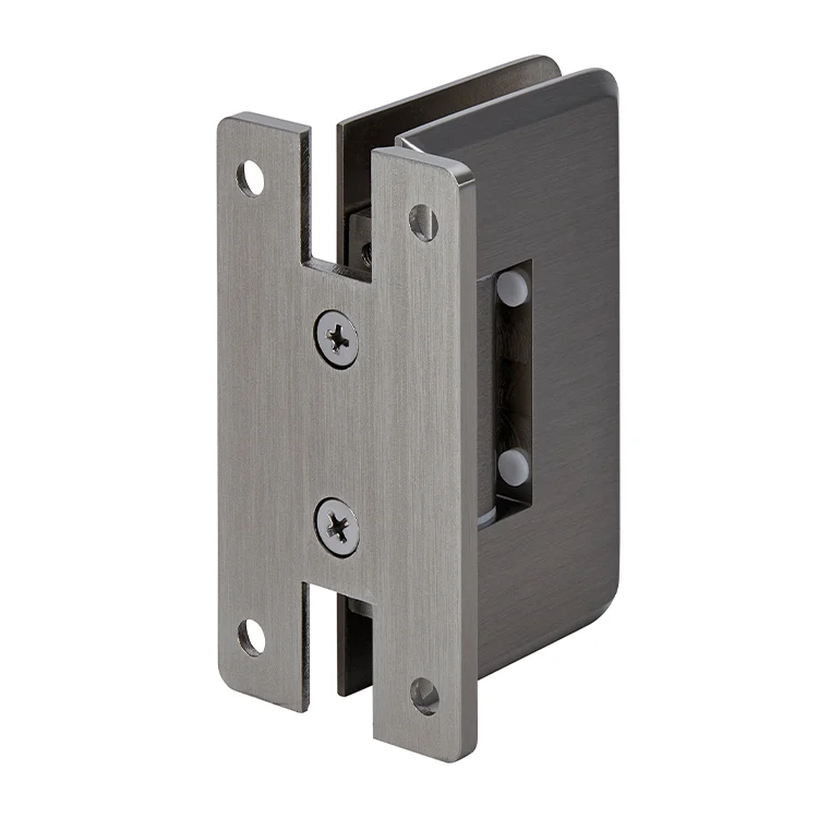 Shower Door Hinge: Cologne 037 Wall Mount, H Back Plate, Brushed Nickel – CRL C0L037BN, photo 3