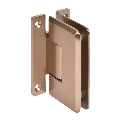CRL Shower Door Hinge – Cologne 037 Wall Mount, H Back Plate, Dark Brushed Bronze