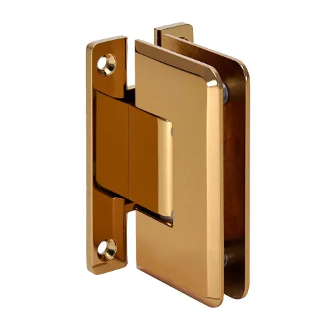 CRL Shower Door Hinge – Cologne 037 Wall Mount, H Back Plate, French Gold