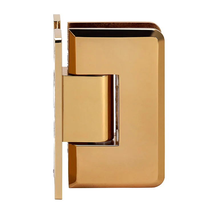 Shower Door Hinge: Cologne 037 Wall Mount, H Back Plate, French Gold – CRL C0L037FG, photo 2