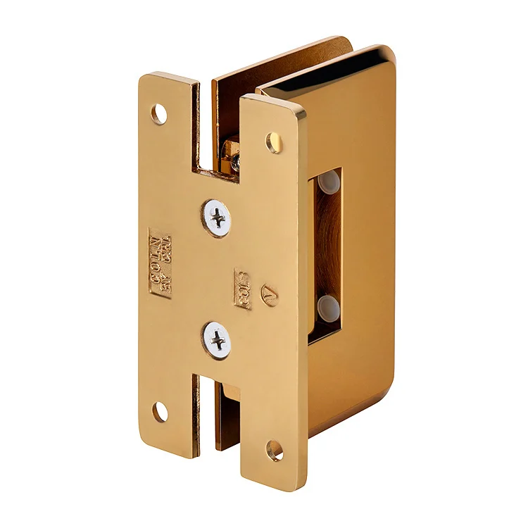 Shower Door Hinge: Cologne 037 Wall Mount, H Back Plate, French Gold – CRL C0L037FG, photo 3
