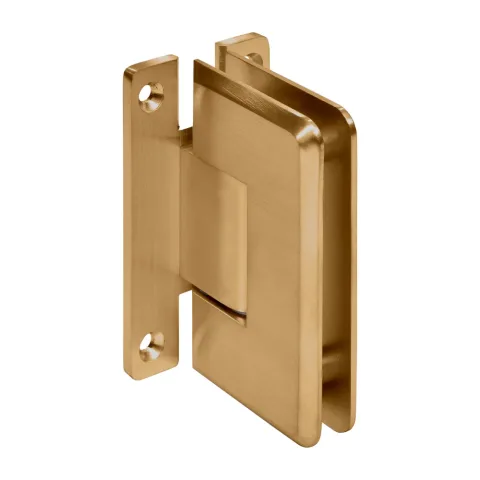 CRL Shower Door Hinge – Cologne 037 Wall Mount, H Back Plate, Modern Gold