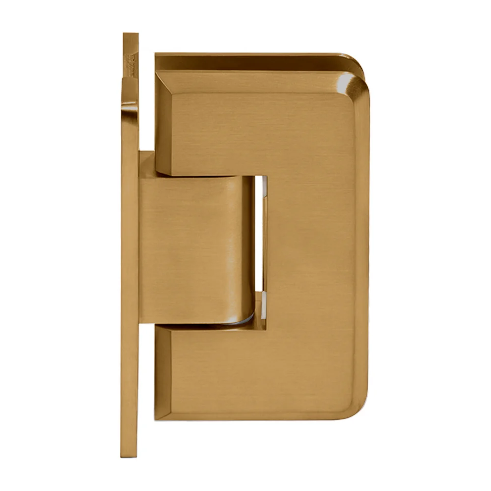 Shower Door Hinge: Cologne 037 Wall Mount, H Back Plate, Modern Gold – CRL C0L037MG, photo 2