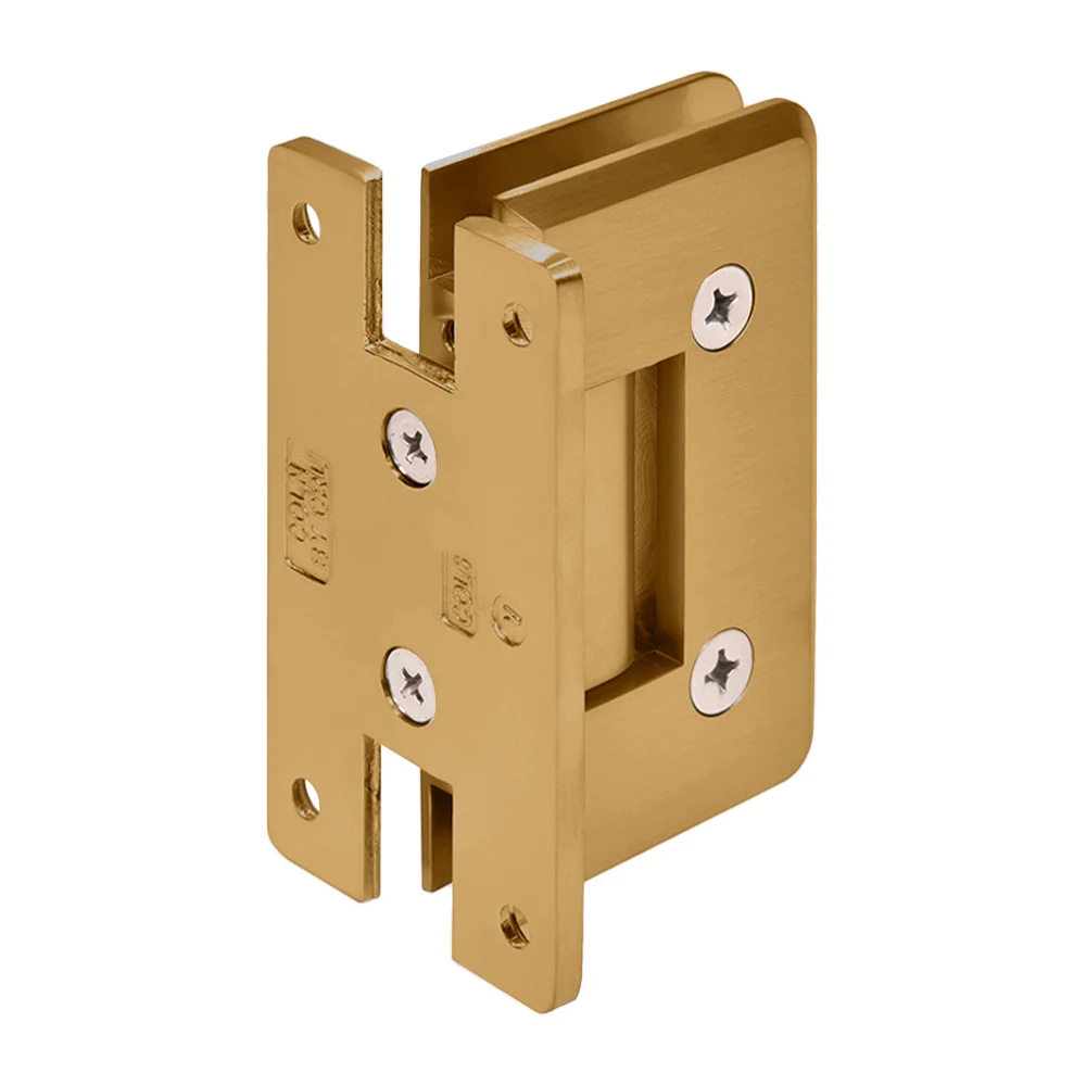 Shower Door Hinge: Cologne 037 Wall Mount, H Back Plate, Modern Gold – CRL C0L037MG, photo 3