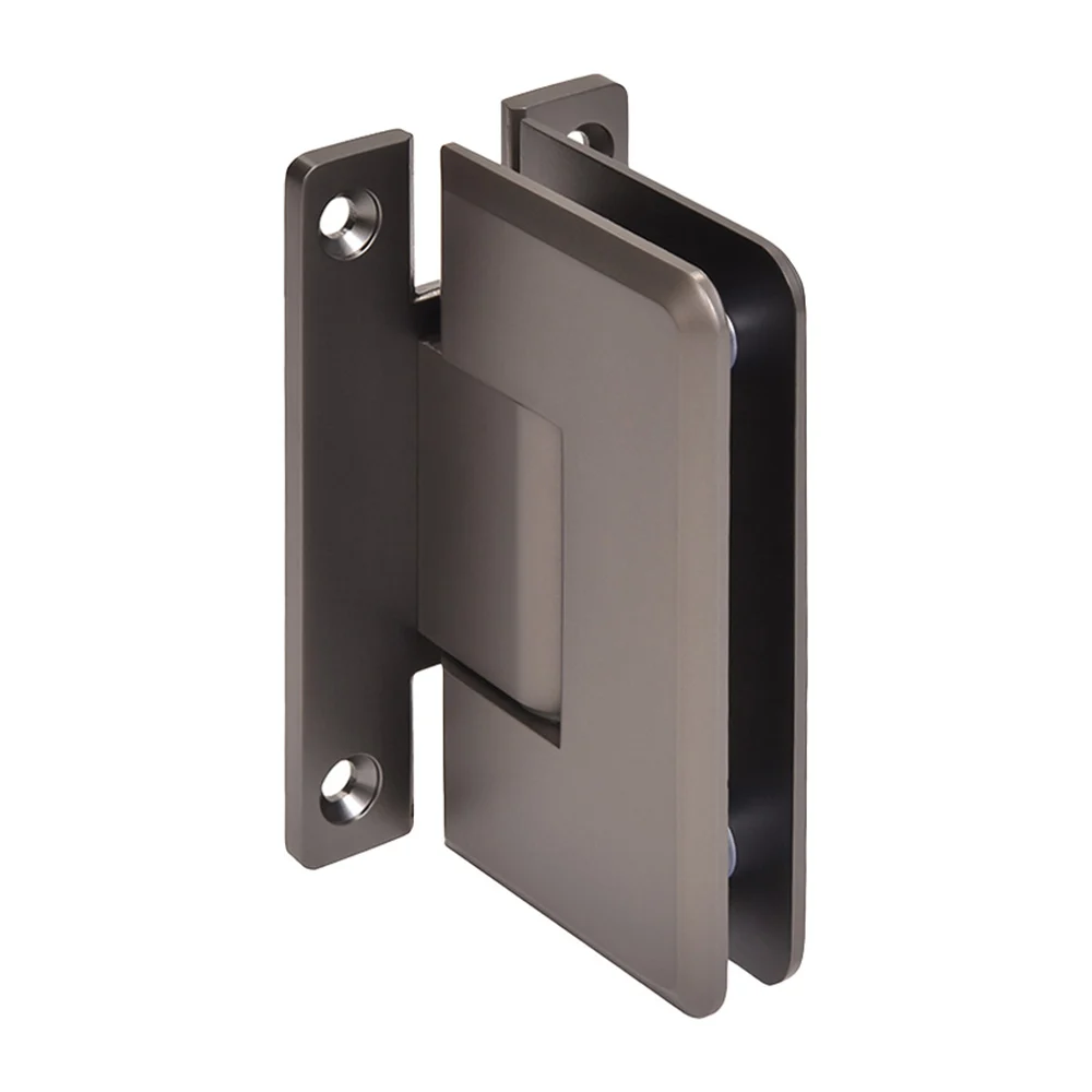Shower Door Hinge: Cologne 037 Wall Mount, H Back Plate, Matte Gun Metal – CRL C0L037MGM