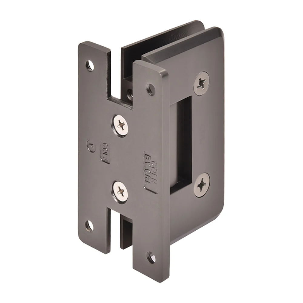 Shower Door Hinge: Cologne 037 Wall Mount, H Back Plate, Matte Gun Metal – CRL C0L037MGM, photo 3
