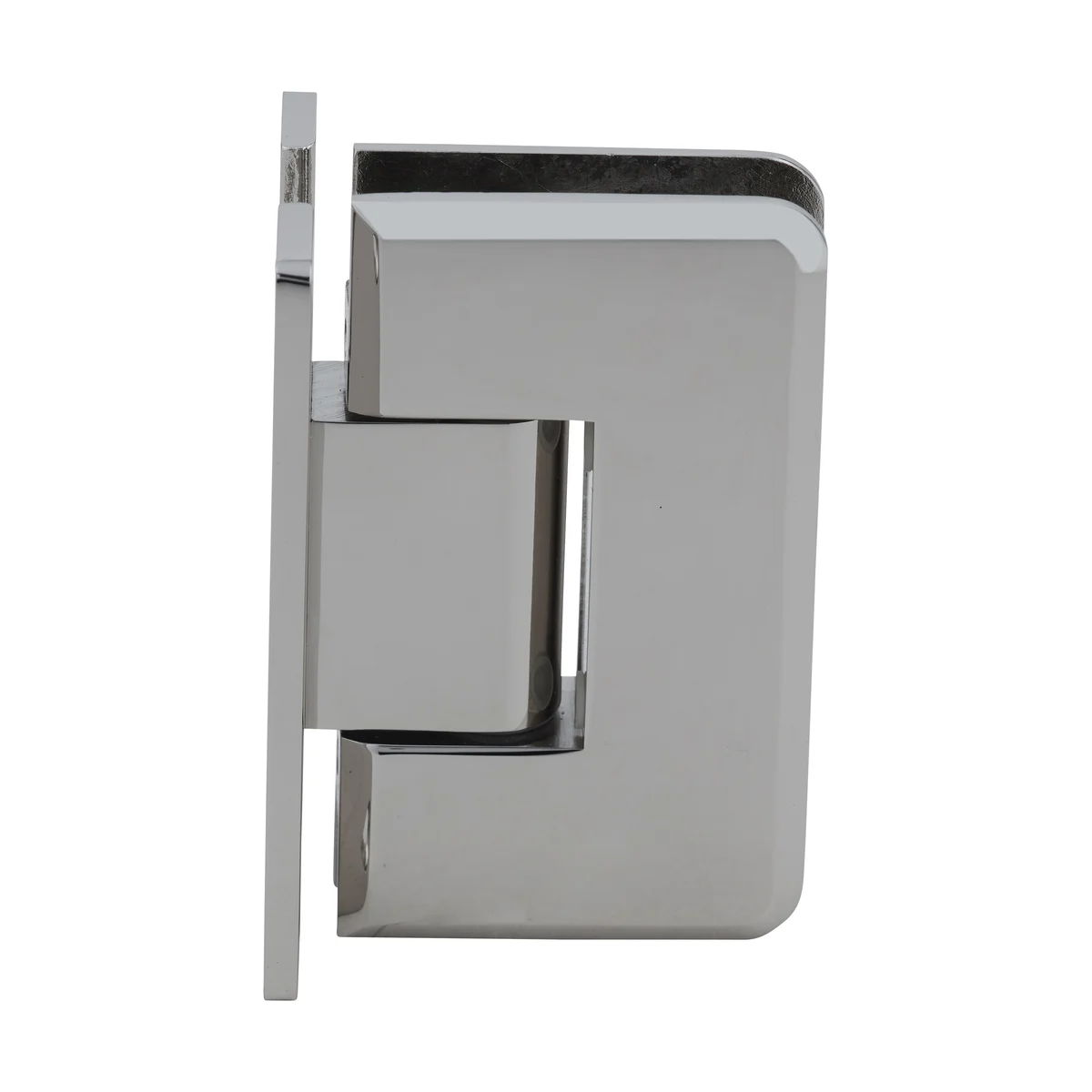 Shower Door Hinge: Cologne 037 Wall Mount, H Back Plate, Polished Nickel – CRL C0L037PN