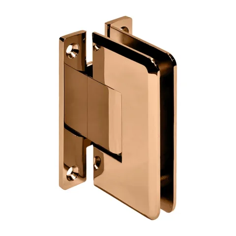 CRL Shower Door Hinge – Cologne 037 Wall Mount, H Back Plate, Rose Gold