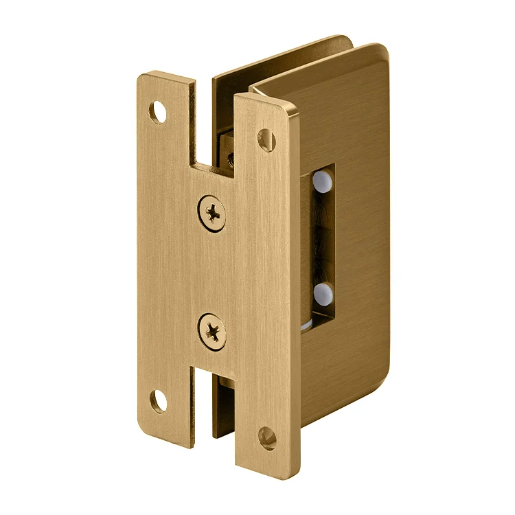 Shower Door Hinge: Cologne 037 Wall Mount, H Back Plate, Satin Brass – CRL C0L037SB, photo 3