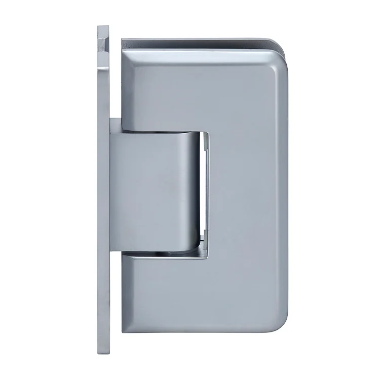 CRL Shower Door Hinge – Cologne 037 Wall Mount, H Back Plate, Satin Chrome