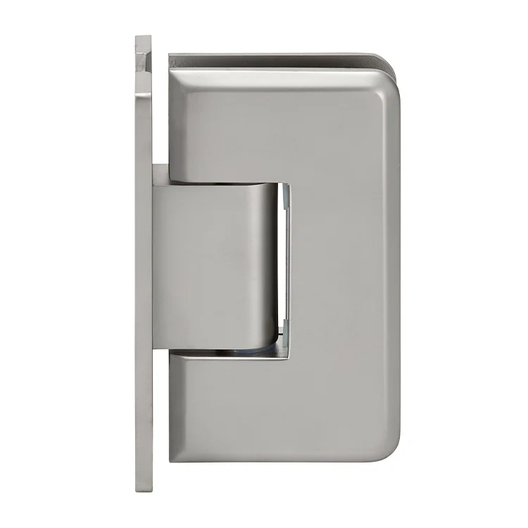 Shower Door Hinge: Cologne 037 Wall Mount, H Back Plate, Satin Nickel – CRL C0L037SN