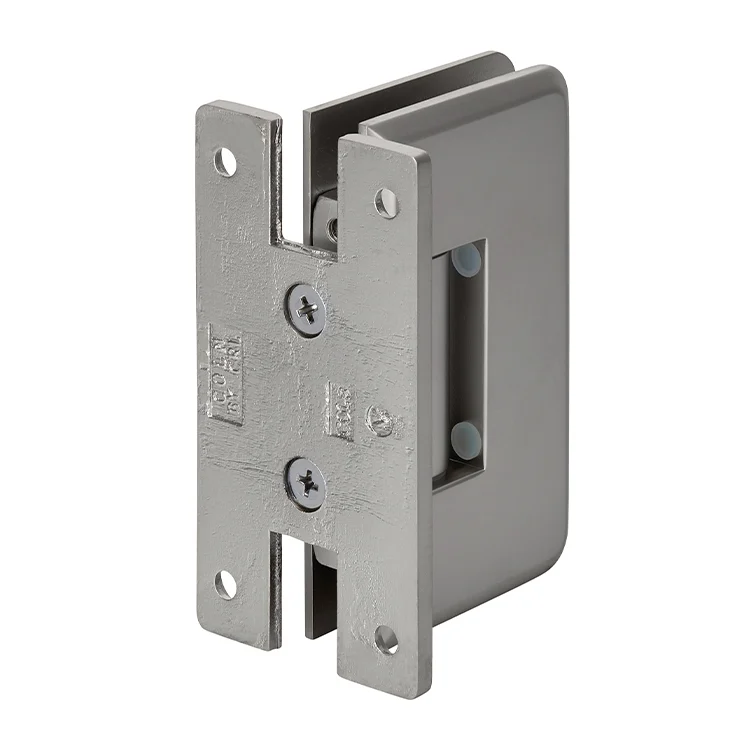 Shower Door Hinge: Cologne 037 Wall Mount, H Back Plate, Satin Nickel – CRL C0L037SN, photo 3