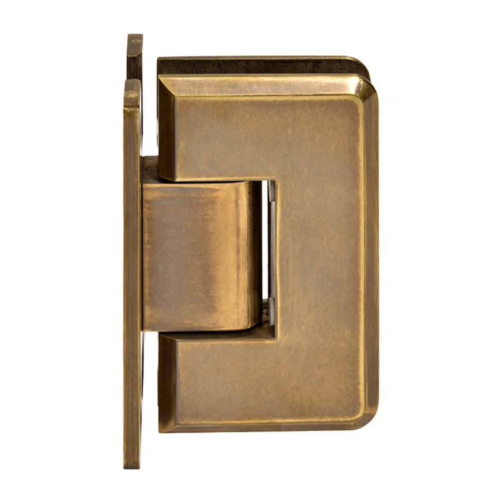Shower Door Hinge: Cologne 037 Wall Mount, H Back Plate, Vintage Brass – CRL C0L037VBR, photo 2