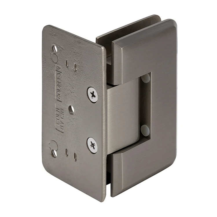CRL Shower Door Hinge – Cologne 044 Wall Mount, Offset Back Plate, Brushed Nickel