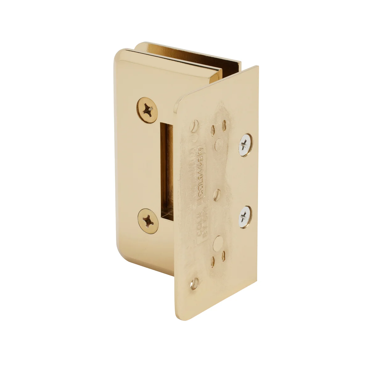 Shower Door Hinge: Cologne 044 Wall Mount, Offset Back Plate, Gold Plated – CRL C0L044GP, photo 3
