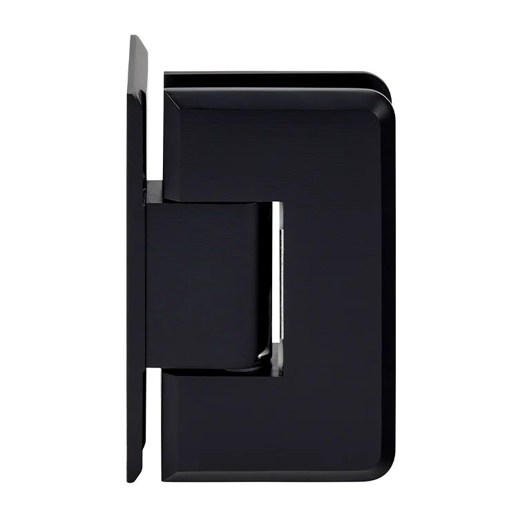 CRL Shower Door Hinge – Cologne 044 Wall Mount, Offset Back Plate, Matte Black
