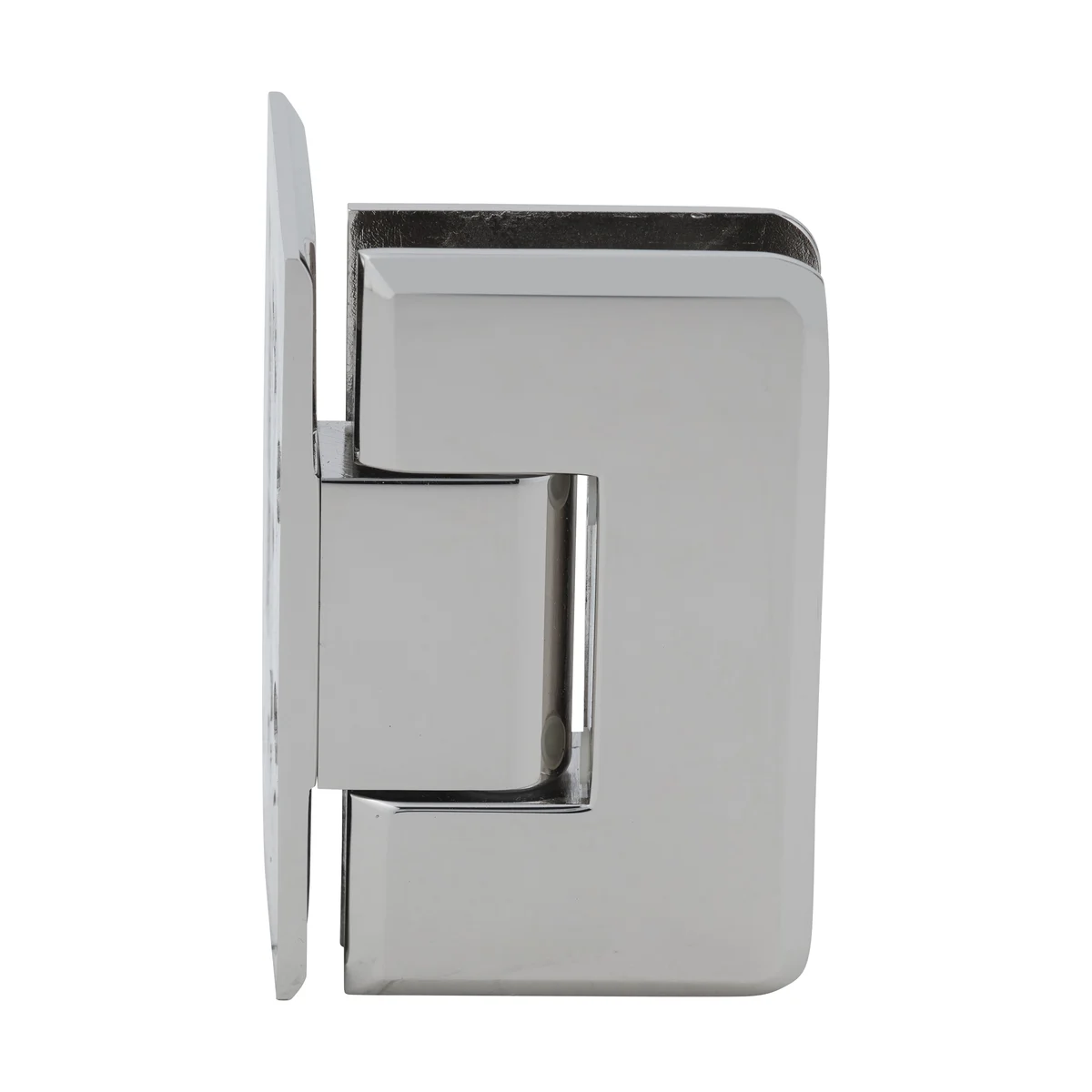 CRL Shower Door Hinge – Cologne 044 Wall Mount, Offset Back Plate, Polished Nickel