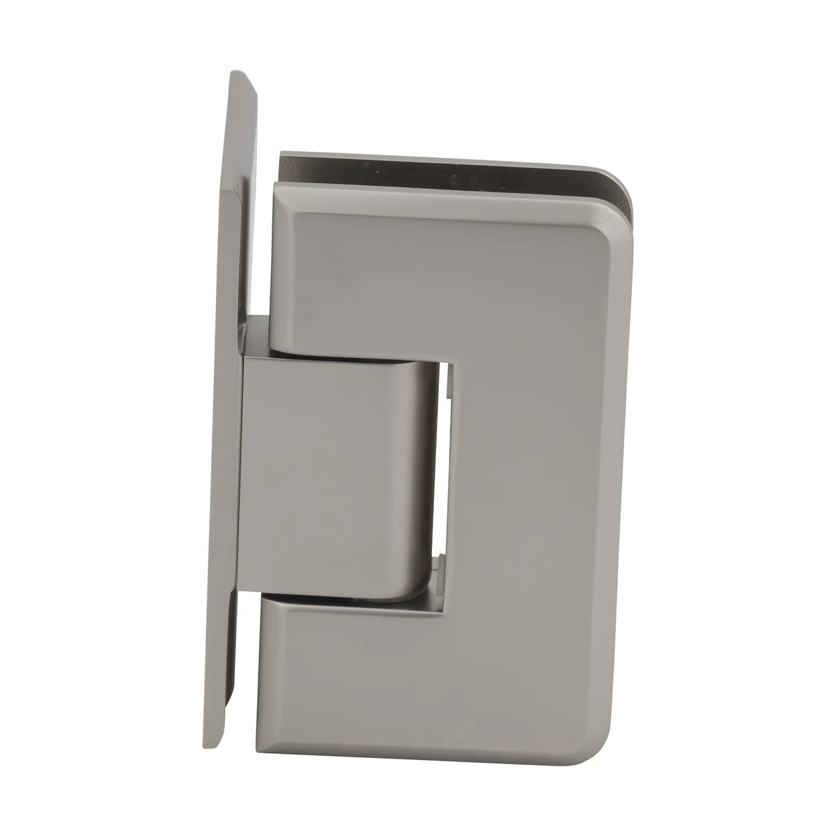 Shower Door Hinge: Cologne 044 Wall Mount, Offset Back Plate, Satin Nickel – CRL C0L044SN