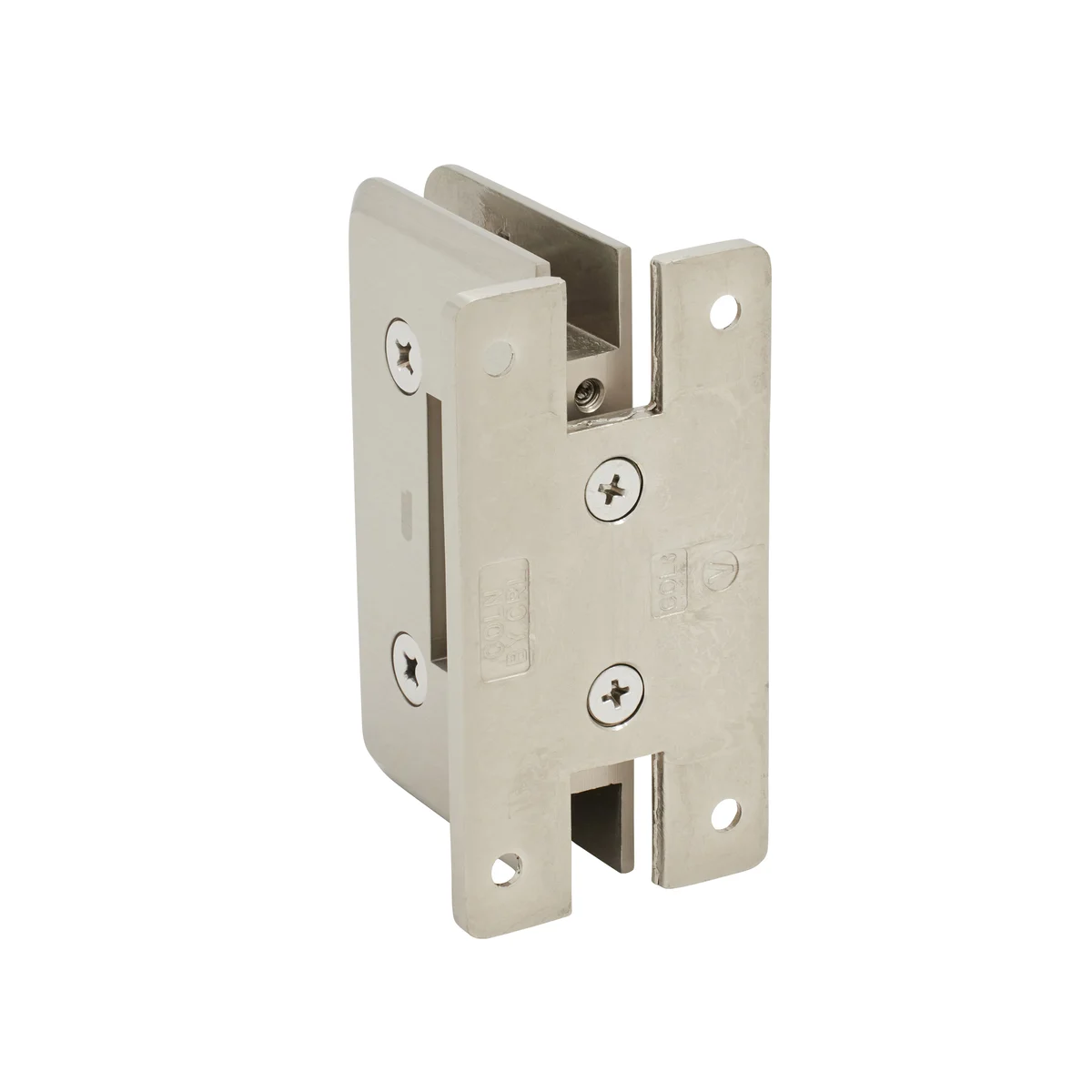Shower Door Hinge: Cologne 067 Positive Close, H Back Plate, Brushed Nickel – CRL C0L067BN, photo 3