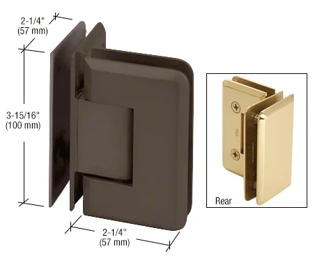 Glass to Glass Shower Door Hinge 90°: Cologne 092, Oil Rubbed Bronze – CRL C0L0920RB, photo 2