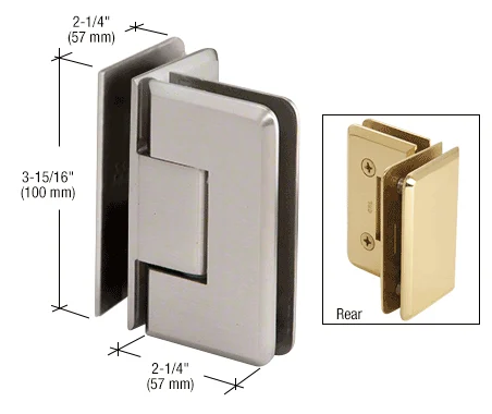 Glass to Glass Shower Door Hinge 90°: Cologne 092, Brushed Nickel – CRL C0L092BN, photo 2