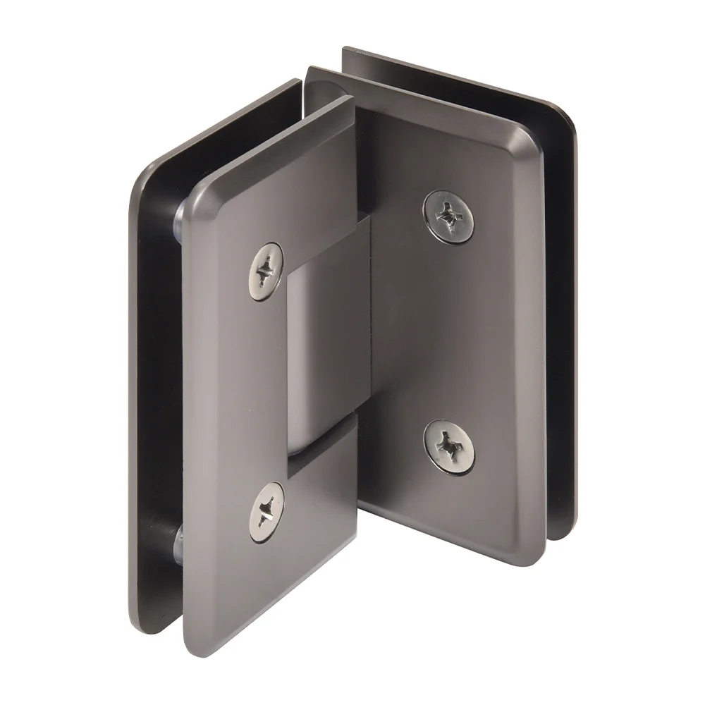 Glass to Glass Shower Door Hinge 90°: Cologne 092, Matte Gun Metal – CRL C0L092MGM, photo 3