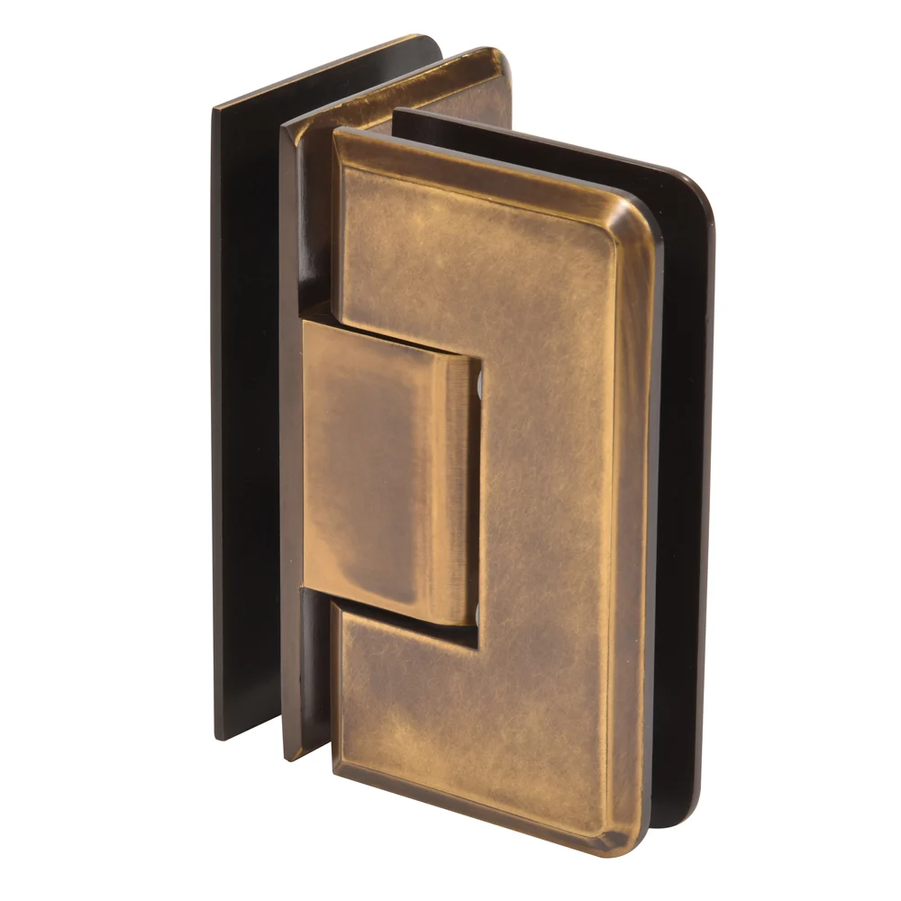 Glass to Glass Shower Door Hinge 90°: Cologne 092, Vintage Brass – CRL C0L092VBR